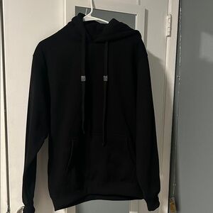 Black Hoodie with Drawstrings